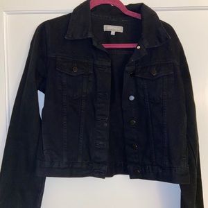 Black jean jacket with buttons